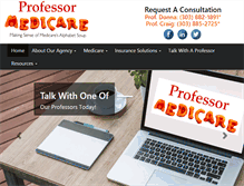 Tablet Screenshot of professormedicare.com